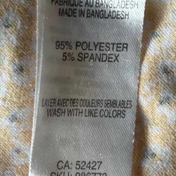 2 Dye 4 Yellow floral print summer dress with keyhole cut out back size L - Picture 13 of 14